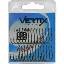 Vertix 58020 Chinu R Bn Siyah Olta Iğnesi 25’li Paket No:8