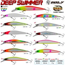 Wily Deep Swimmer 10 cm Maket Balık 17 gr Sinking Renk:11