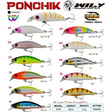 Wily Ponchik 4,8 cm Maket Balık 3,5 gr Sinking Renk:36