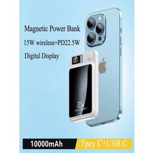 10000Mh Kablolu 22.5w iPhone Magsafe 15w Elektronik Taşınabilir Batarya Powerbank Telefon Şarj Aleti