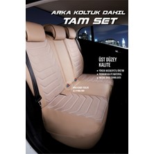 Fresh Start Audi A6 Serisi Uyumlu Lüx Deri Oto Koltuk Kılıfı Ön Arka Takım Sport Series Bej