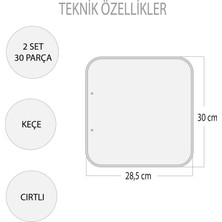 Tox 2 Set - 32 Parça  Mutfak ve Yatak Odası Keçe Cırtlı Aktivite Sayfası - Çocuk Etkinlik , Eğitici Oyuncak