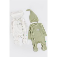 Babymod Ayıcık Baskılı 2'li Uzun Kollu Kız/erkek Bebek Tulum Takım