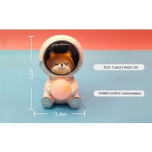 Fybang Astronot Hayvan Gece Lambası Sevimli Spaceman LED Işık Yaratıcı USB Pet Astronot Lamba Pet Ay Spaceman Masa Lambası Çocuklar Için Dekorasyon Işık (Kedi) (Yurt Dışından)