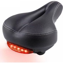 Bike Seat Arka Stop Lambalı Bisiklet Selesi Bisiklet Arka Stop Lambası Eyeri Genişletilmiş, Rahat, Nefes Alabilen, Yüksek Elastik Sünger Koltuk (Yurt Dışından)