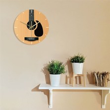 Wall Clock Dekoratif Duvar Saati Gitar Yuvarlak Duvar Saati Oturma Odası Oda Duvar Saati (Yurt Dışından)