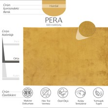 Cool Halı Pera 1001 Hardal Hav Vermez Kolay Temizlenir Yumuşak Dokulu Modern Kesme Halı