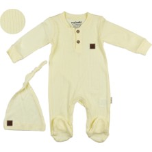 Puppis Baby Şapkalı Interlok Bebek Tulum