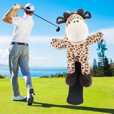 Yesper Peluş Golf Ahşap Sürücü Başörtüsü Koruma Zürafa Golf Kulübü Başkanı Kapak Hediyeler Çok Renkli (Yurt Dışından)
