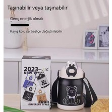 Maskot 720ML Çocuk Paslanmaz Çelik Pipetli Vakum Bardağı