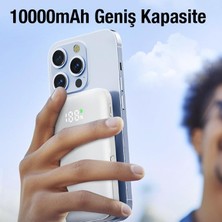 Polhammobile Polham 20W Magsafe ile Uyumlu 10000MAH Pd Powerbank, Standlı Ultra Ince Dijital Göstergeli Powerbank