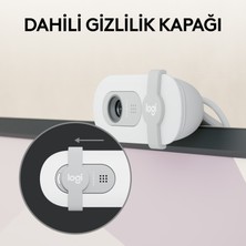 Logitech BRIO 100 Full HD 1080p Gizlilik Kapaklı Mikrofonlu Web Kamerası - Beyaz