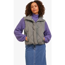 JJXX Jxhype Short Quilted Vest Otw Kadın Kahverengi Yelek 12236460-Brown
