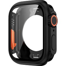 Daart Apple Watch Serisi 8/7 45MM Genel Koruyucu Kapak Havalı Cam Ekran Koruyucu ile Sabit Pc Izleme Kılıfı (Yurt Dışından)