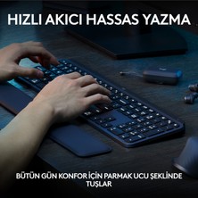 Logitech MX Keys S Gelişmiş Aydınlatmalı Tam Boyutlu Kablosuz Türkçe Q Klavye - Siyah