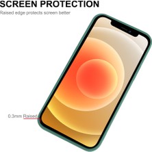 Forestl Digital iPhone 12 Pro Yumuşak Sıvı Silikon Kılıf Kamera Koruma Koruma Koruma Anti-Sracratch Kapak Yeşili (Yurt Dışından)