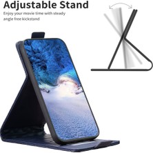 Forestl Digital Iphone Için Telefon Kılıfı 12/12 Pro Baskılı Deri Dikey Flip Kart Tutucu Stand Kapak Mavisi (Yurt Dışından)