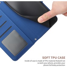 Forestl Digital Iphone 12/12 Pro Phone Case Cilt Touch Pu Deri Telefon Kılıfı Şık Kelebekler Baskılı Anti-Drop Folio Flip Kapak Cüzdan Stand-Blue (Yurt Dışından)