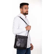 Kindfox Hakiki ( Gerçek ) Deri Kadın - Erkek Heybe | Çapraz Çanta | Omuz Çantası