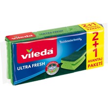 Vileda 2+1 Ultrafresh Oluklu Bulaşık Süngeri