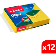 Vileda 12 Paket 2'li Yeşil Klasik Düz Sünger