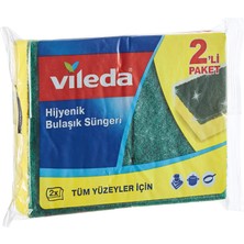 Vileda 12 Paket 2'li Yeşil Klasik Düz Sünger