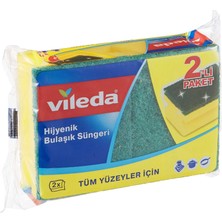 Vileda 12 Paket 2'li Yeşil Klasik Oluklu Sünger