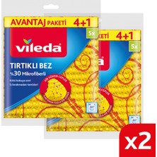 Vileda Tırtıklı 4+1 Mikrofiber Temizlik Bezi 2'li Paket