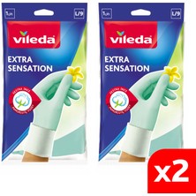 Vileda 2 Paket Extra Sensation Büyük Boy Bulaşık Eldiveni