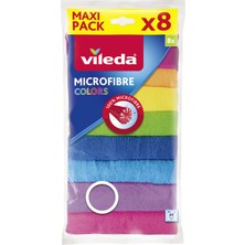 Vileda 8'li %100 Mikrofiber Colors Temizlik Bezi