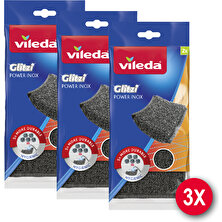 Vileda 3 Paket 2'li Power Inox Çelik Bulaşık Sünger