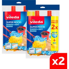 Vileda 2 Paket Supermocio Klasik + Ahşap Yedek Paspas