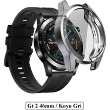 Pistech Huawei Watch Gt2 46MM Ekran Koruma Ultra Ince Silikon Kılıf (Yüksek Kalite)