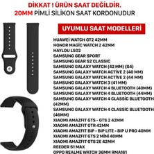 Pistech Huawei Watch Gt3 42MM Uyumlu (20MM) Desenli Silikon Yüksek Kalite Kordon Kayış