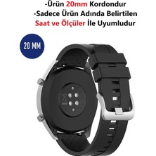 Pistech Huawei Honor Magic 2 42MM Uyumlu (20MM) Desenli Silikon Yüksek Kalite Kordon Kayış