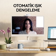 Logitech BRIO 100 Full HD 1080p Gizlilik Kapaklı Mikrofonlu Web Kamerası - Beyaz