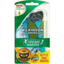 Wilkinson Sword Xtreme 3 Oynar Başlıklı 3 Bıçaklı Kullan At Tıraş Bıçağı 6+2 Avantaj Paketi - 8'li