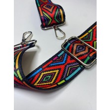 Karan Tuhafiye Otantik Desenli Palaska / Çanta Sapı / Desenli Çanta Sapı / Ayarlanabilir Çanta Sapı