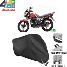 AUTOES Zongshen Zs 125 Branda Motosiklet Brandası Bağlantı ve Kilit Uyumlu Siyah