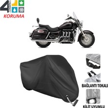 AUTOES Triumph Roadster 3 Touring Branda Motosiklet Brandası Bağlantı ve Kilit Uyumlu Siyah
