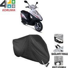 AUTOES Kuba Hasat 100 Branda Motosiklet Brandası Bağlantı ve Kilit Uyumlu Siyah