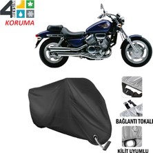 AUTOES Honda Vf 750 C Magna Branda Motosiklet Brandası Bağlantı ve Kilit Uyumlu Siyah