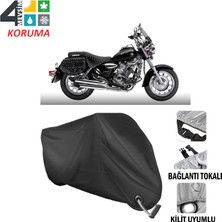 AUTOES Keeway Super Light 150 Branda Motosiklet Brandası Bağlantı ve Kilit Uyumlu Siyah
