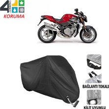 AUTOES Mv Agusta Brutale S Branda Motosiklet Brandası Bağlantı ve Kilit Uyumlu Siyah