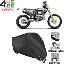 AUTOES Husqvarna Te 300I Branda Motosiklet Brandası Bağlantı ve Kilit Uyumlu Siyah