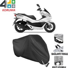 AUTOES Honda Pcx 150 Branda Motosiklet Brandası Bağlantı ve Kilit Uyumlu Siyah