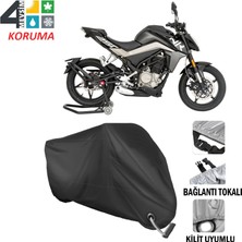 AUTOES Cf Moto 250 Nk Branda Motosiklet Brandası Bağlantı ve Kilit Uyumlu Siyah