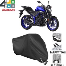 AUTOES Yamaha Mt-03 Branda Motosiklet Brandası Bağlantı ve Kilit Uyumlu Siyah