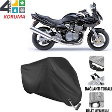 AUTOES Suzuki Gsf 600 Bandit Branda Motosiklet Brandası Bağlantı ve Kilit Uyumlu Siyah