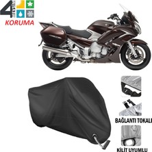 AUTOES Yamaha Fjr 1300 Branda Motosiklet Brandası Bağlantı ve Kilit Uyumlu Siyah